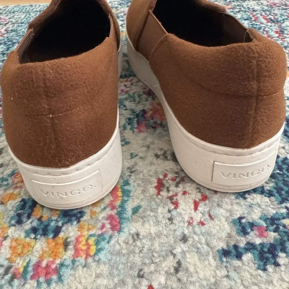 Vince Warren Brown Platform Slip-On Sneakers Women’s Size 8.5 - Picture 6 of 6